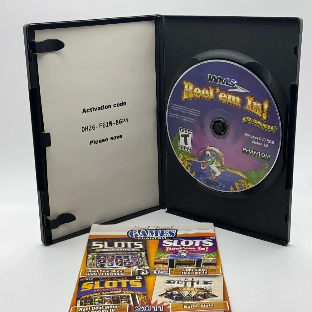 WMS Reel 'Em In Classic Slots DVD Casino Game for PC Windows 2011 CIB Untested